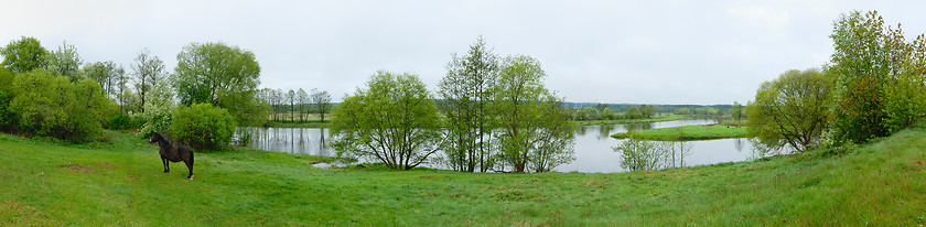 Image showing Panorama of the river