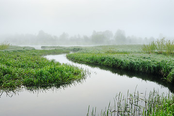 Image showing Morning river mist