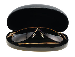 Image showing Sunglasses in the case, isolated