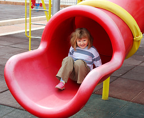 Image showing The girl on the playground