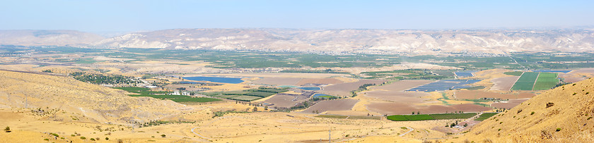 Image showing Panorama of the Jordan Valley