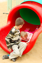 Image showing Children on the playground