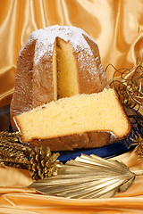 Image showing Christmas composition with Pandoro