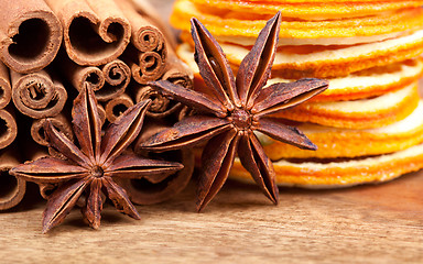 Image showing Orange with Cinnamon and Anise