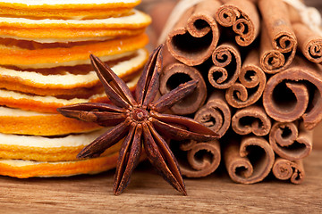 Image showing Orange with Cinnamon and Anise