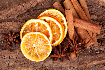 Image showing Orange with Cinnamon and Anise