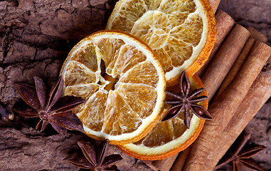 Image showing Orange with Cinnamon and Anise