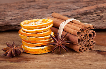 Image showing Orange with Cinnamon and Anise