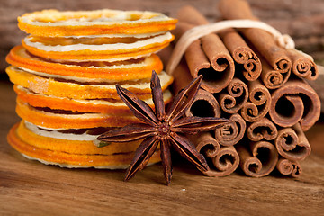 Image showing Orange with Cinnamon and Anise