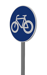 Image showing roadsign bicycle