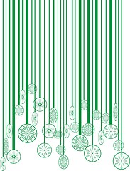 Image showing Christmas green bar-code