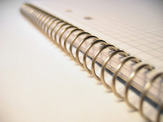 Image showing Notebook, spiral binding close up.