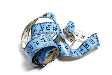 Image showing Blue tape measure 