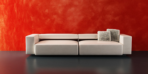 Image showing modern sofa 3D rendering