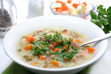 Image showing Barley soup