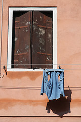 Image showing Window and laundry