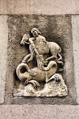 Image showing Saint George and dragon