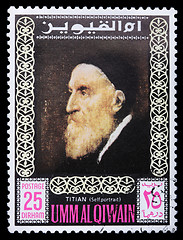 Image showing Postage stamp with Titian self-portrait
