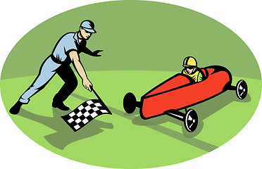 Image showing Soap box derby racing
