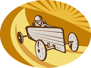 Image showing Soap box derby racing