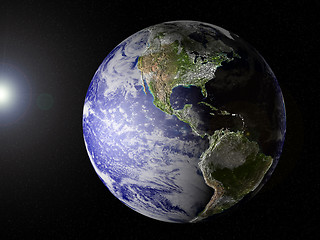 Image showing Our planet in space (America view)