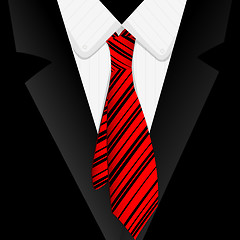 Image showing Striped red tie