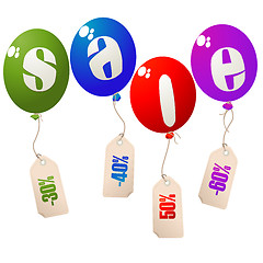 Image showing sale balloons concept