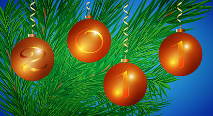 Image showing Christmas spheres
