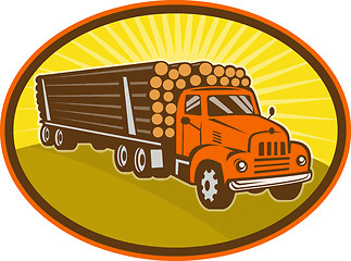 Image showing vintage logging truck