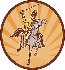 Image showing Hussar light  horseman