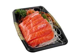 Image showing Salmon sashimi box