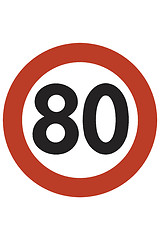 Image showing Speed limit 80