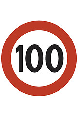 Image showing Speed limit 100