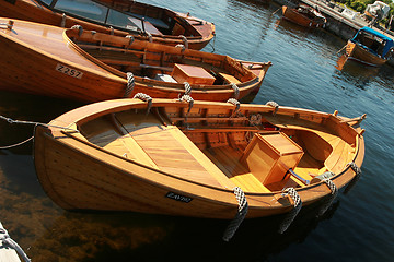 Image showing Wooden boats