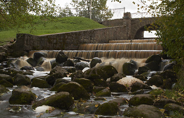 Image showing autumn water cascade