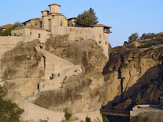 Image showing Landscape of  Meteora's monastery