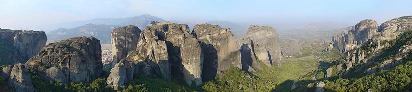 Image showing Landscape of  Meteora's monastery