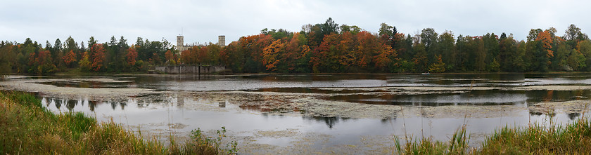 Image showing Panorama of autumn north park