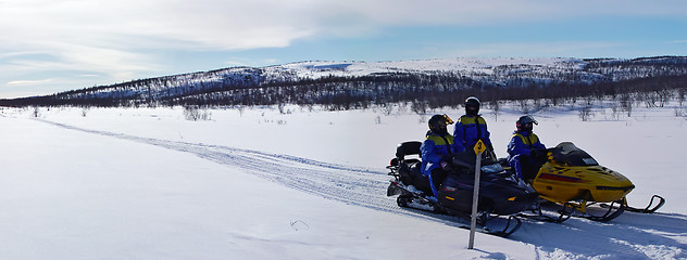 Image showing Snow racing rest