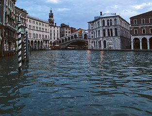 Image showing Water colour of Venice' canals