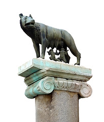 Image showing Famous statue of the she-wolf in Rome