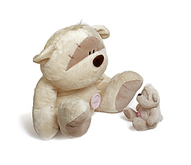 Image showing Soft teddy bear couple