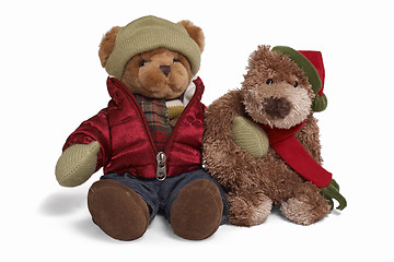 Image showing Soft teddy bear couple