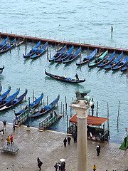 Image showing San Marco gondolas. Venice, Italy