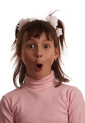 Image showing Young girl surprised