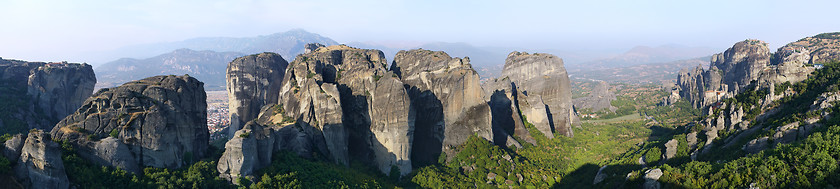 Image showing Landscape of  Meteora's monastery