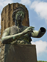 Image showing Sculpture of one of inhabitants of Pompey (Pompeii)