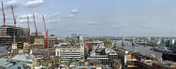 Image showing London construction panorama