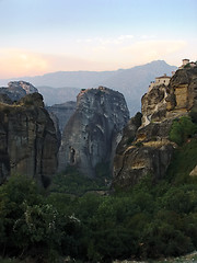 Image showing Landscape of  Meteora's monastery