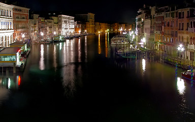 Image showing Grand canal at night